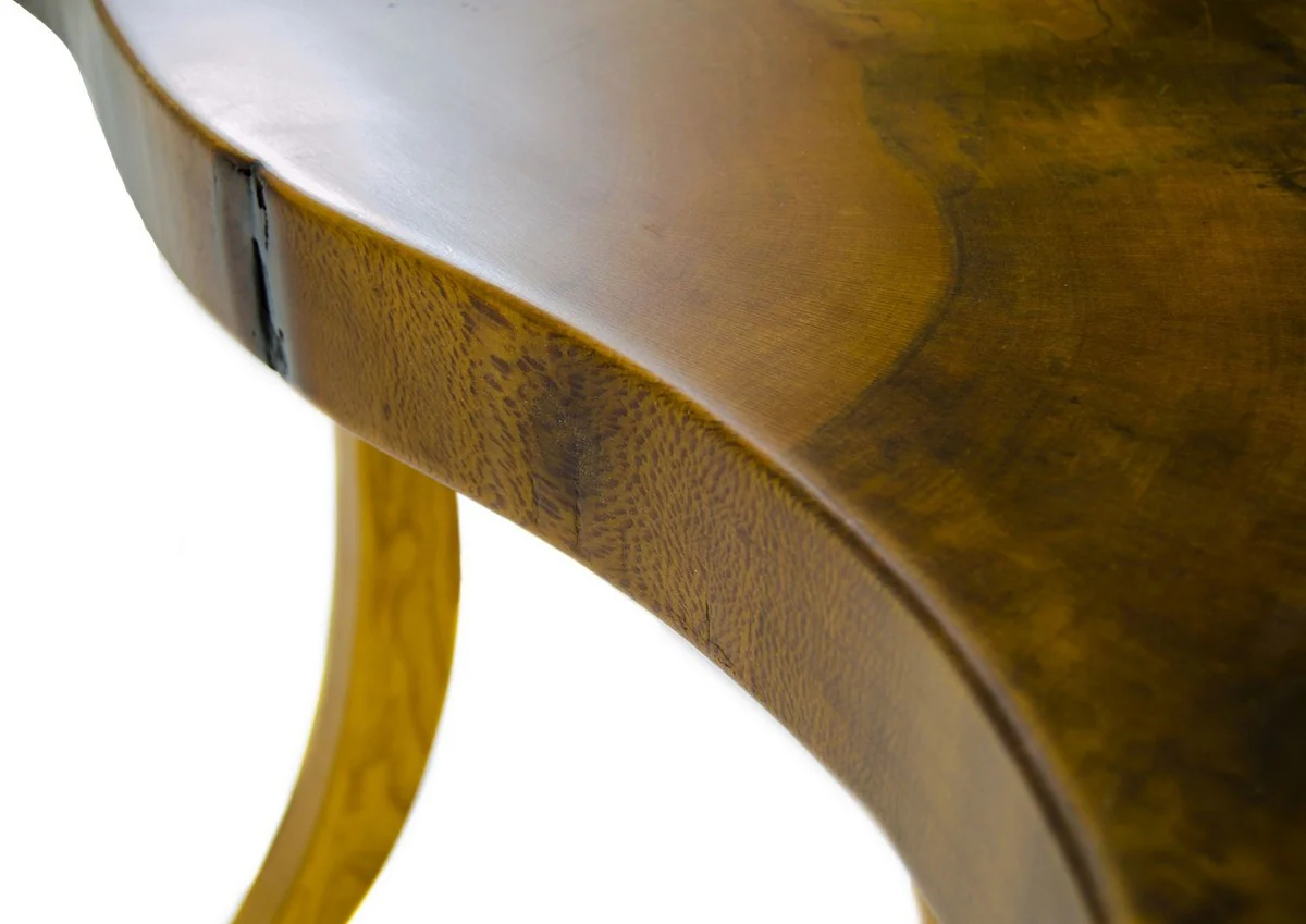 Casa Padrino mesa de centro de lujo marr¨®n / natural ? 70 x A. 45 cm - Mesa de sal¨®n redonda con tablero de madera maciza - Muebles de sal¨®n - Muebles de hotel - Muebles de lujo