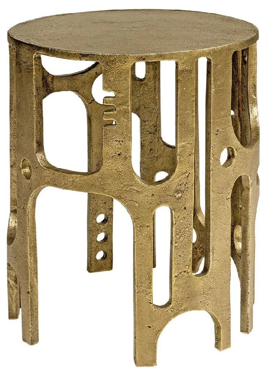Casa Padrino taburete de dise?o bronce ? 41 x A. 48 cm - Taburete redondo de aluminio - Muebles de sal¨®n - Muebles de lujo - Muebles de dise?o - Interiores de lujo - Interiores de dise?o
