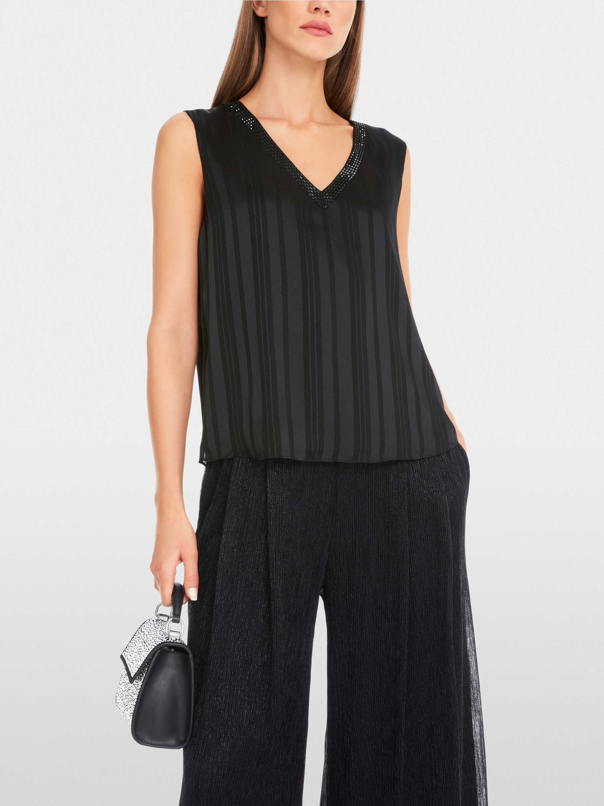 Marc-Cain V-neck top with crystals