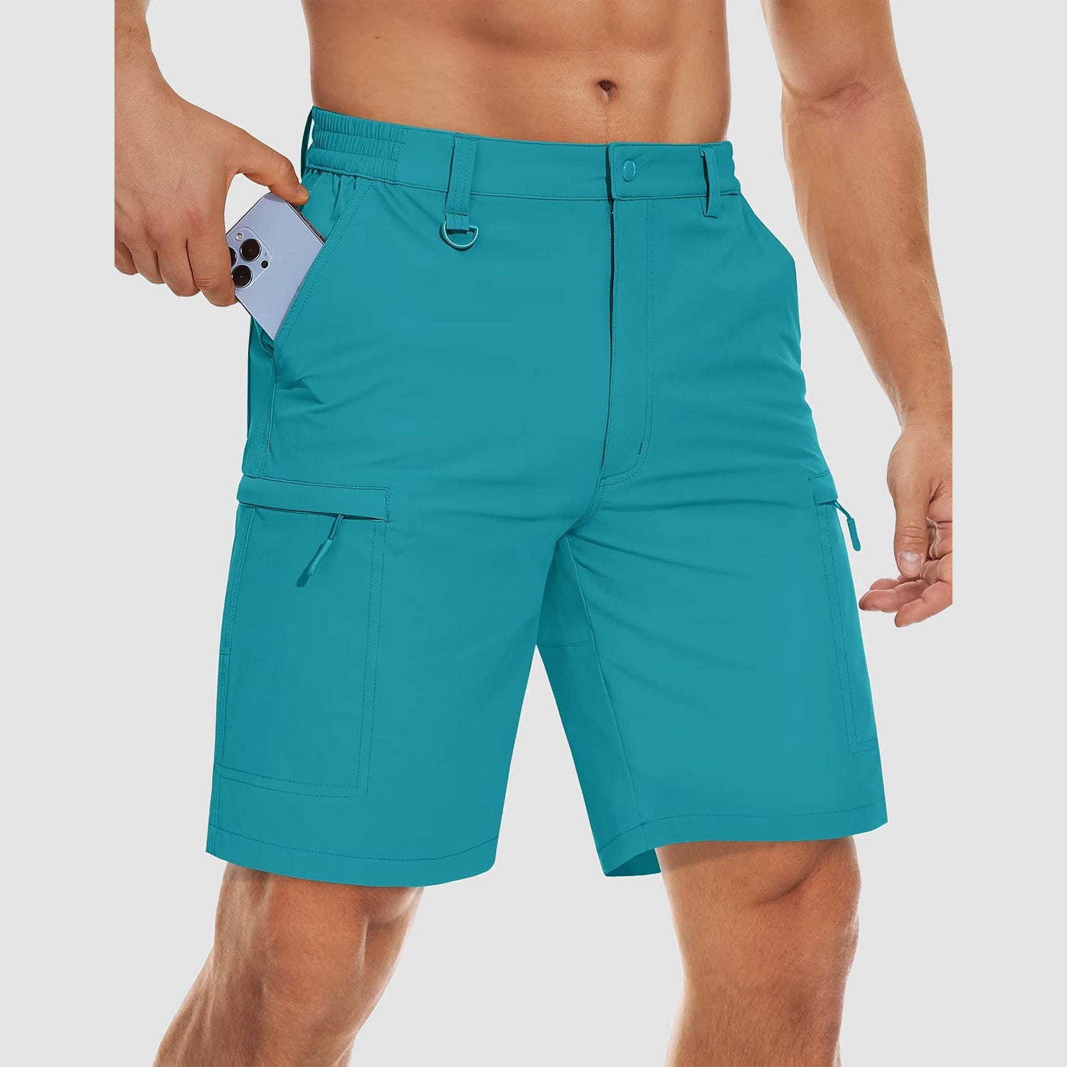 Men's Hiking Shorts 5 Pockets Water-Resistant Ripstop Quick Dry Outdoor Shorts
