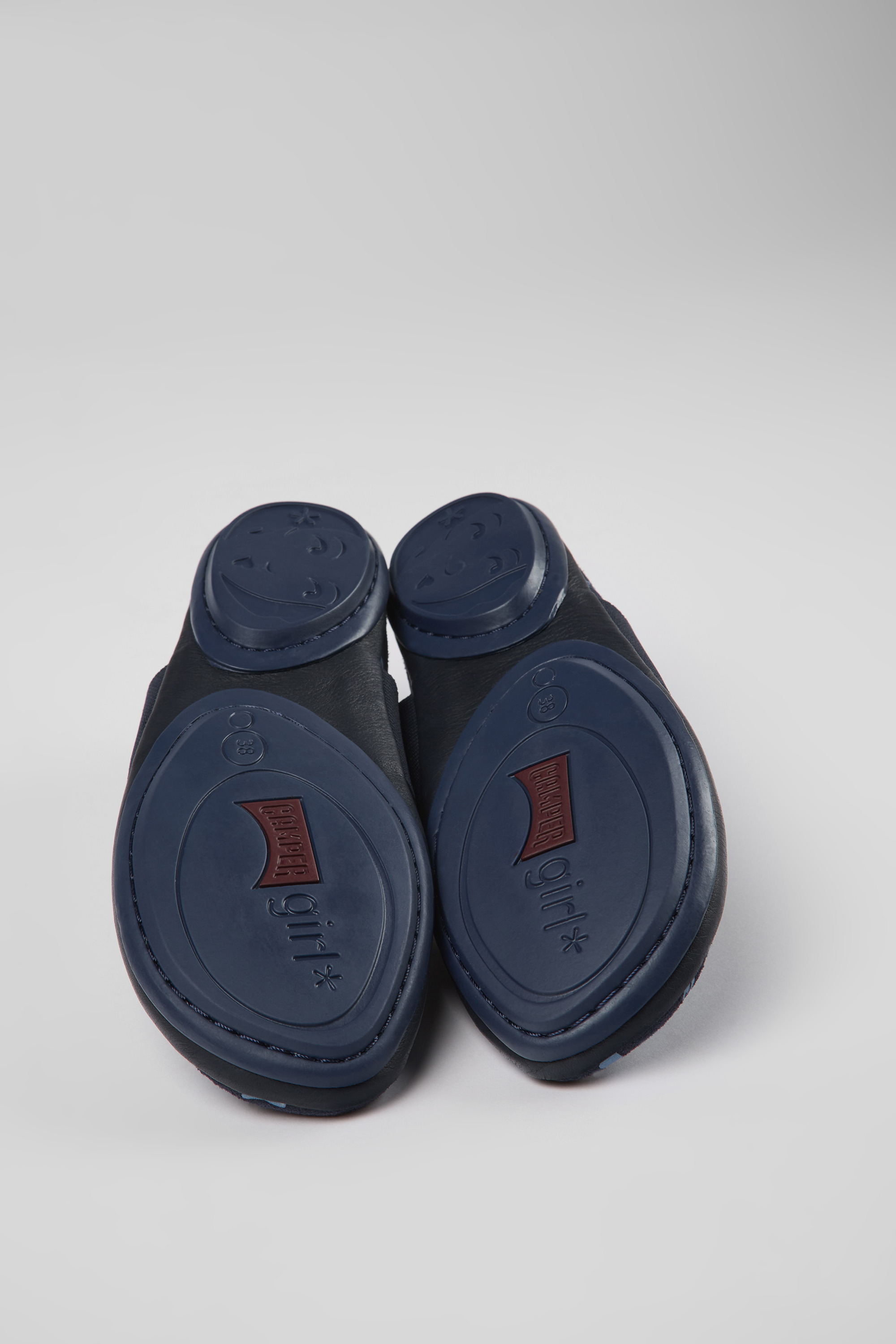 Right - Multicolored nubuck and leather ballerinas for women