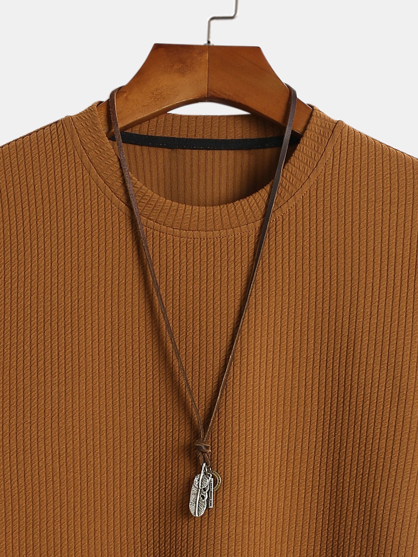 Ribbed Crew Sweatshirt