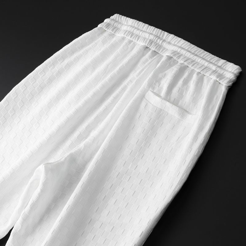 Men's White Casual Fashion Two Piece Set