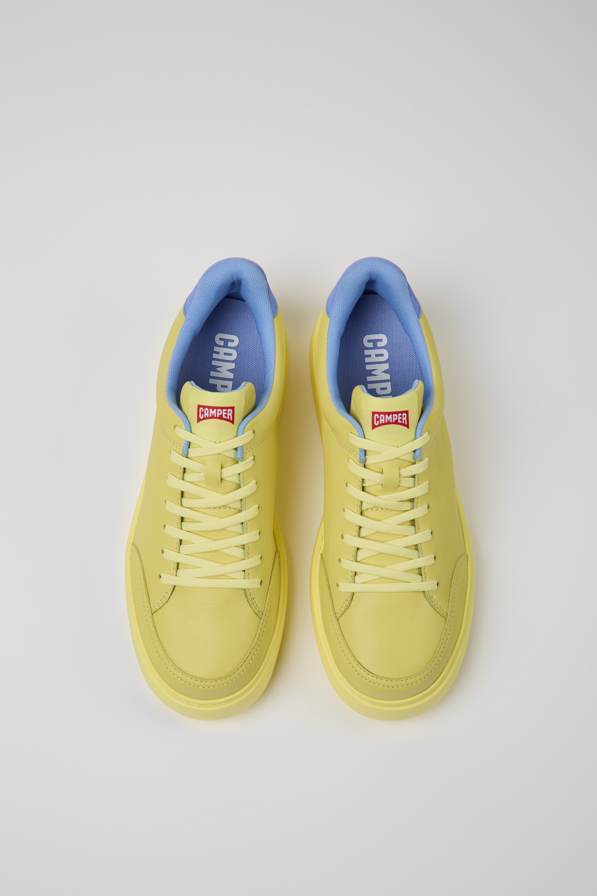 Runner K21 - Yellow leather sneakers for men