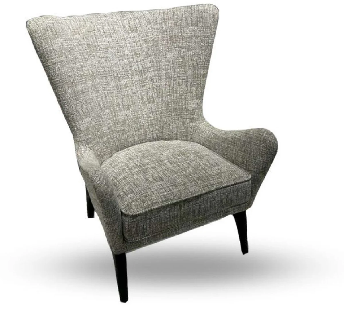 Casa Padrino sill¨®n de lujo gris / negro 80 x 87 x A. 105 cm - Sill¨®n de sal¨®n - Sill¨®n de hotel - Muebles de sal¨®n - Muebles de hotel - Muebles de lujo - Interiores de sal¨®n - Interiores de lujo