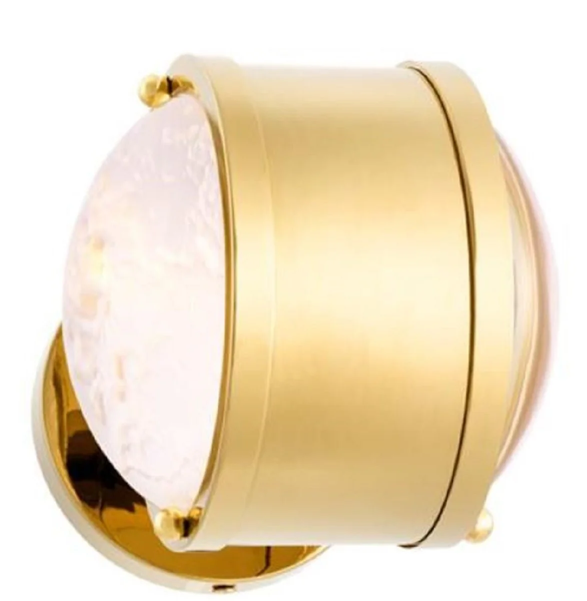 Casa Padrino lámpara de pared de lujo oro / blanco 12,5 x 18,5 x H. 12,5 cm - Colección de Lujo