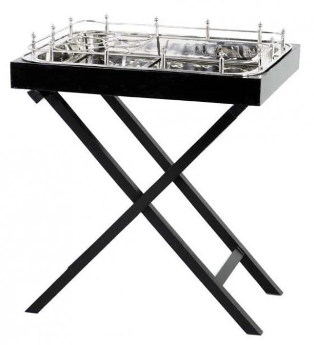 Casa Padrino designer luxury bar table black nickel-plated metal - very classy