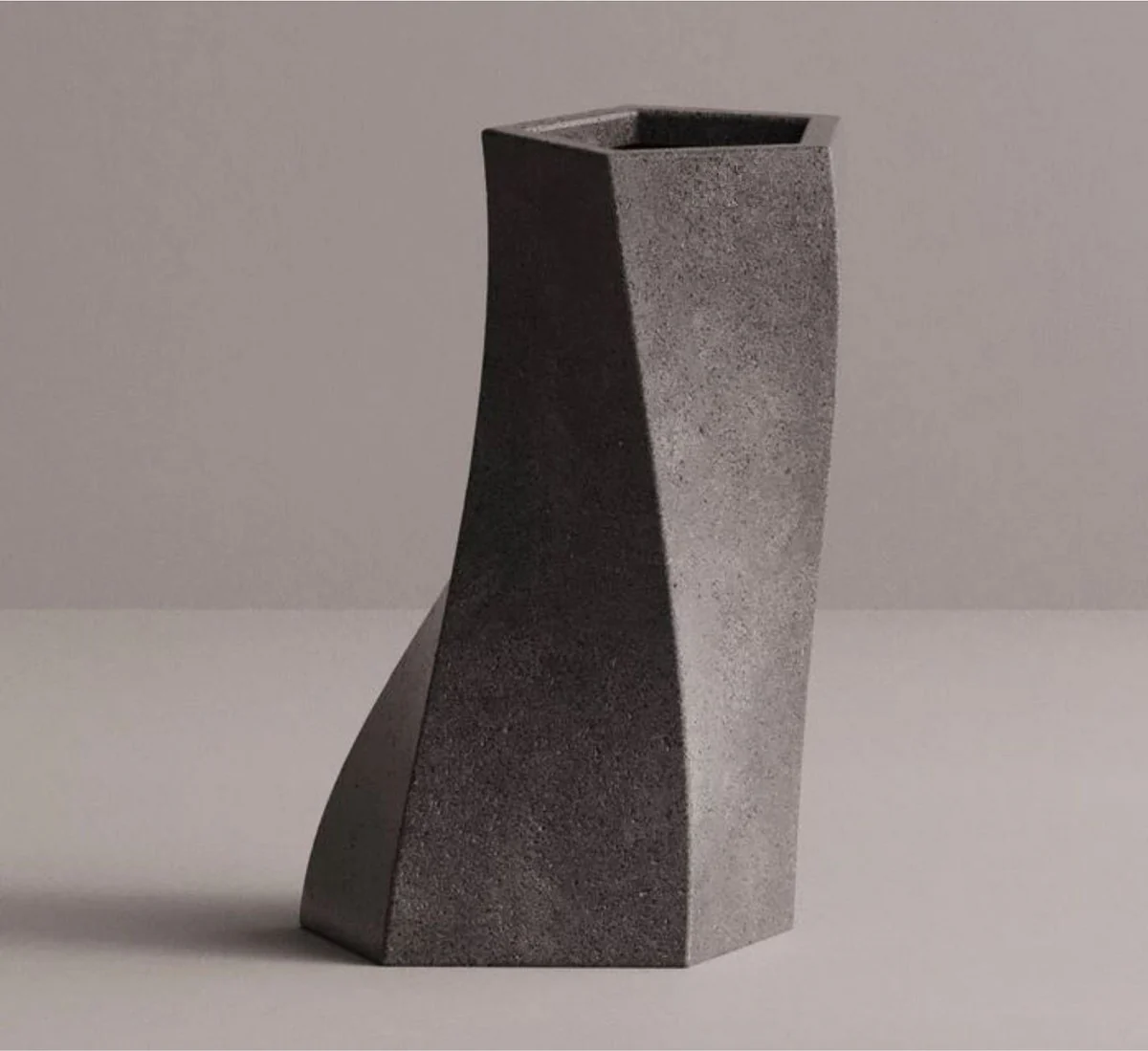 Casa Padrino maceta decorativa de lujo antracita A. 75 cm - Maceta de hormig¨®n