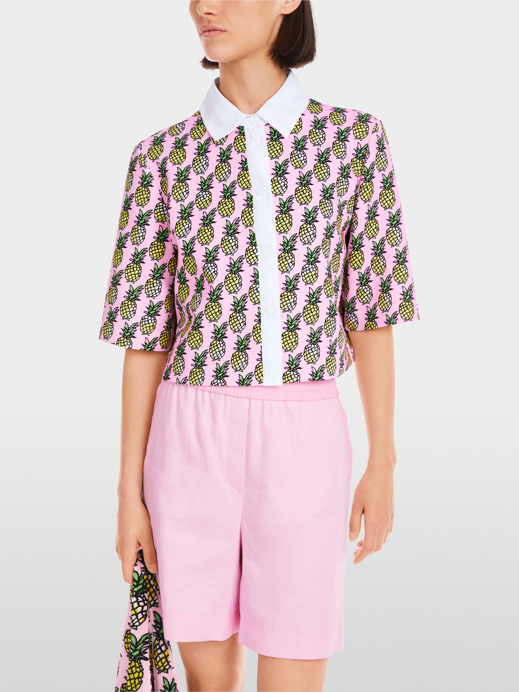 Marc-Cain Cropped scuba jersey blouse