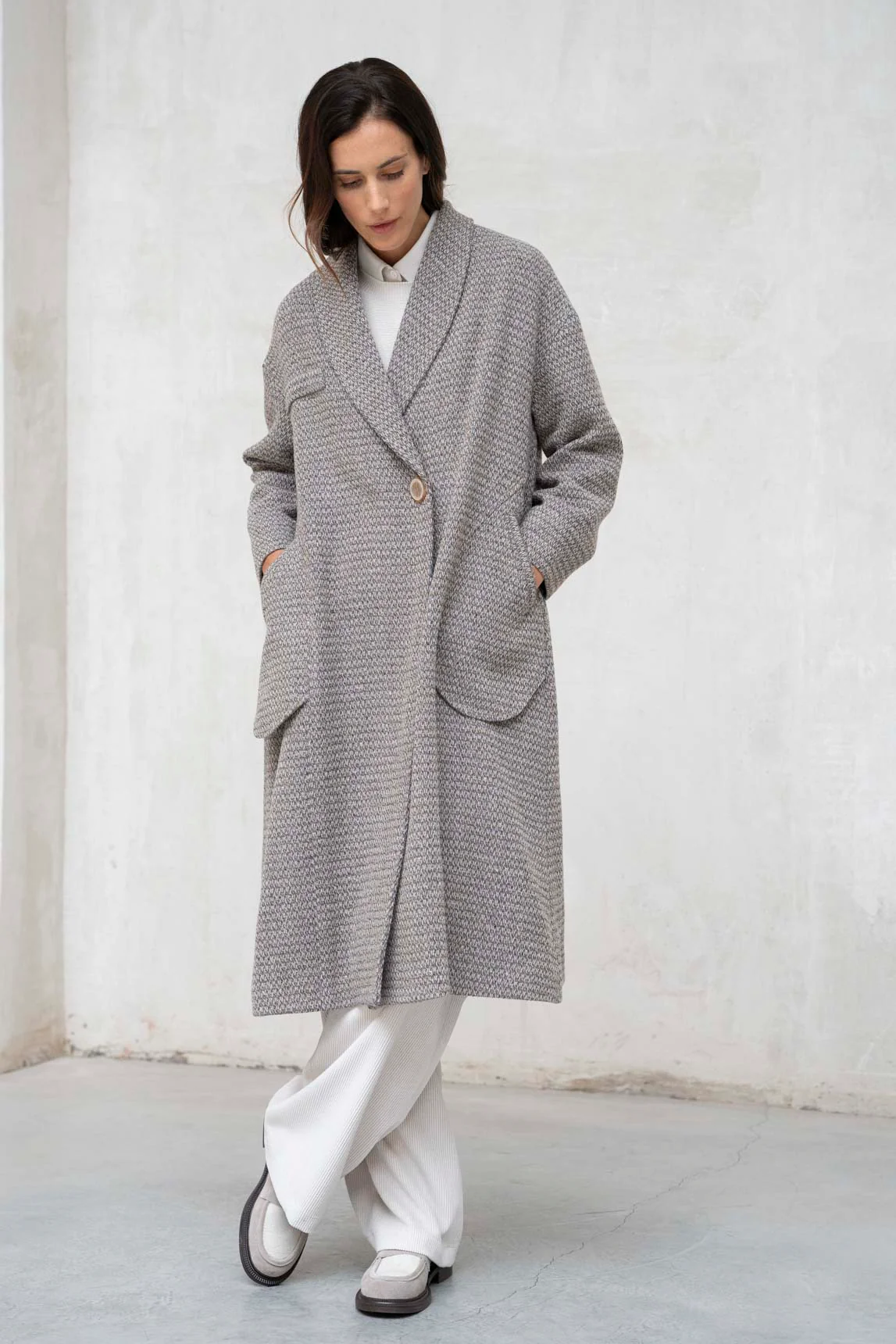 Rivera-spain Abrigo Tivoli gris jaspeado