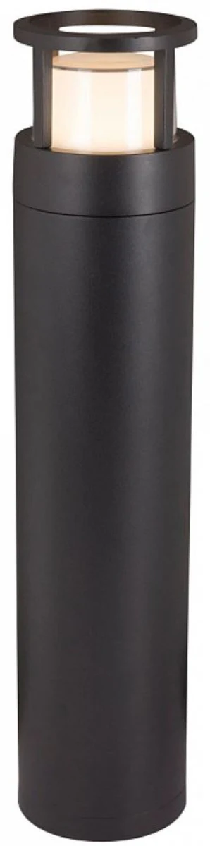 Casa Padrino lámpara de exterior LED negro Ø 10,8 x A. 50 cm - Lámpara de jardín resistente a la intemperie - Lámpara de terraza - Iluminación moderna de jardín y patio