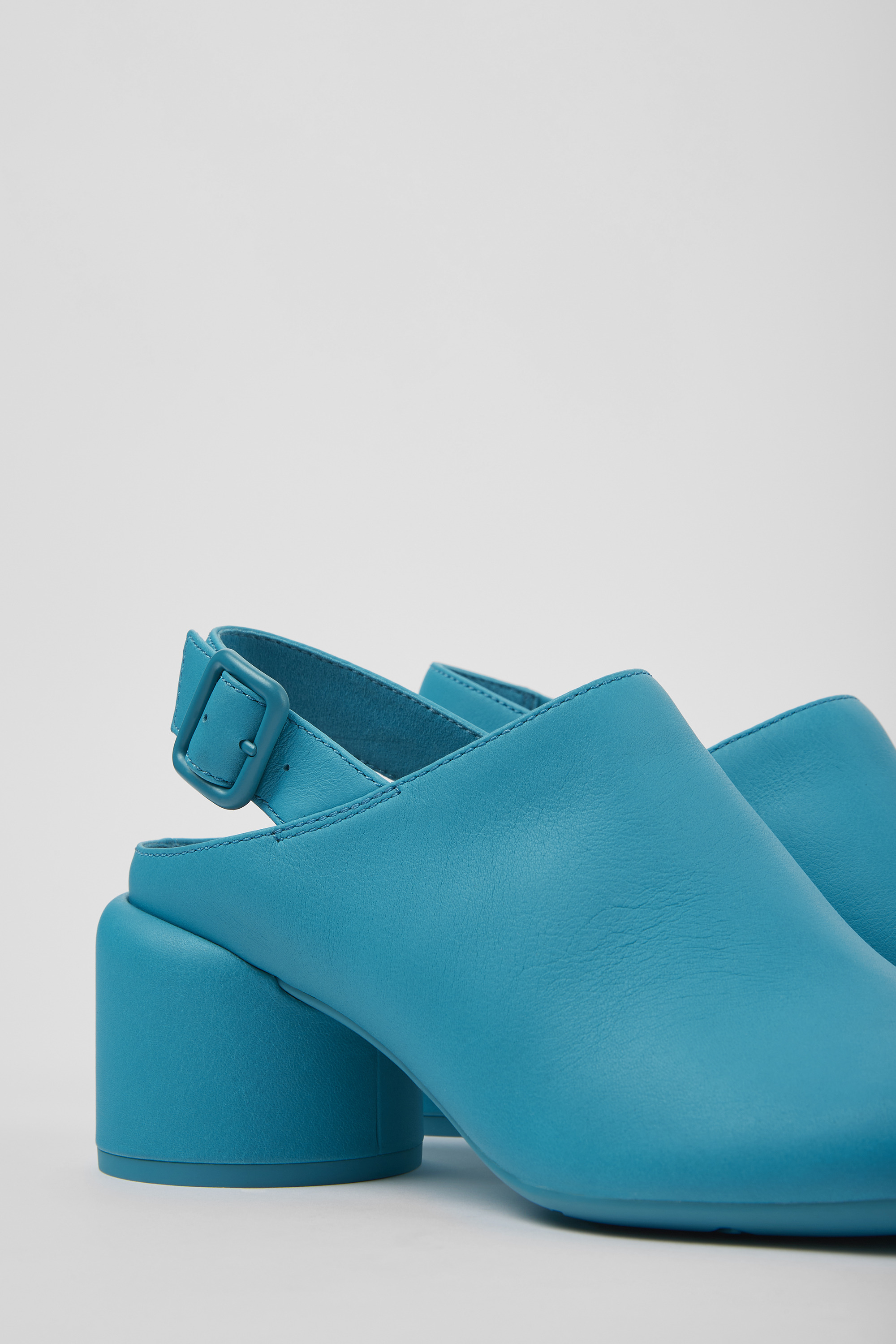 Niki - Blue leather heels for women