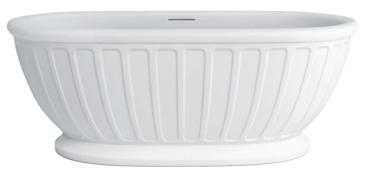 Casa Padrino Bañera Independiente Art Nouveau de Lujo Blanco 169 x 80 x H. 57 cm - Calidad de Lujo