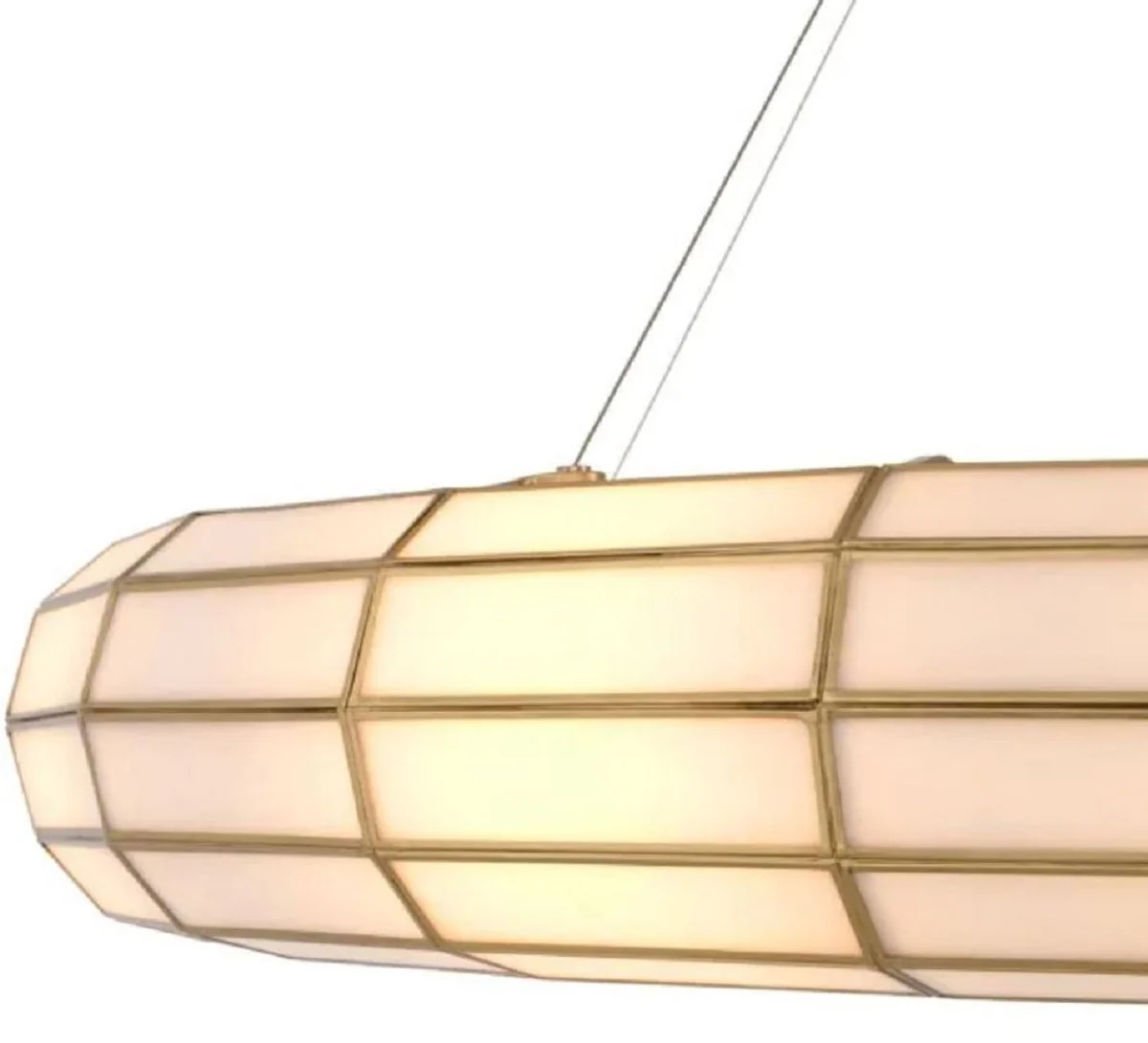 Casa Padrino l¨¢mpara de ara?a de lujo lat¨®n antiguo / blanco ? 118 x A. 18 cm