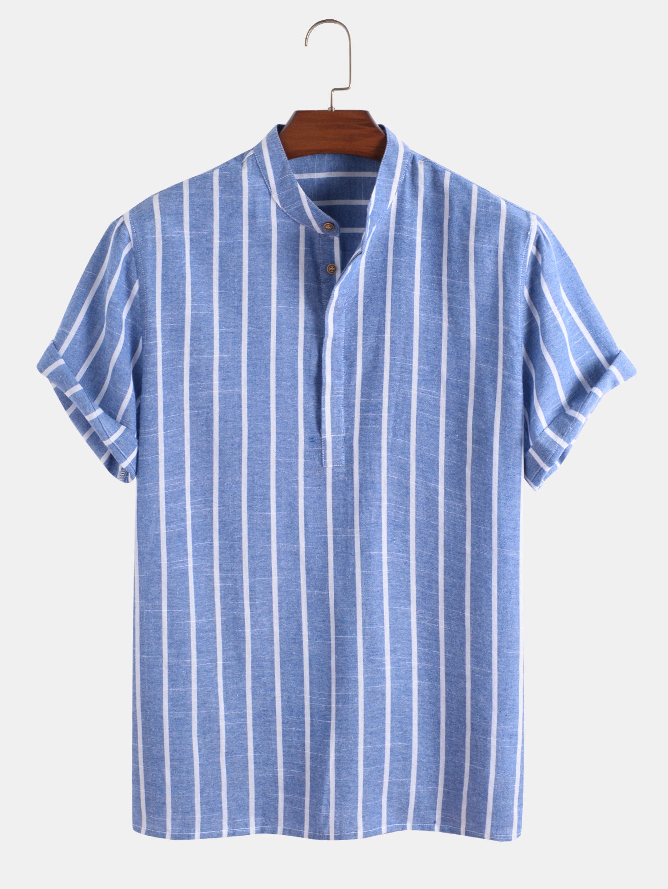 Classic Stripes Short Sleeve Henley Shirts