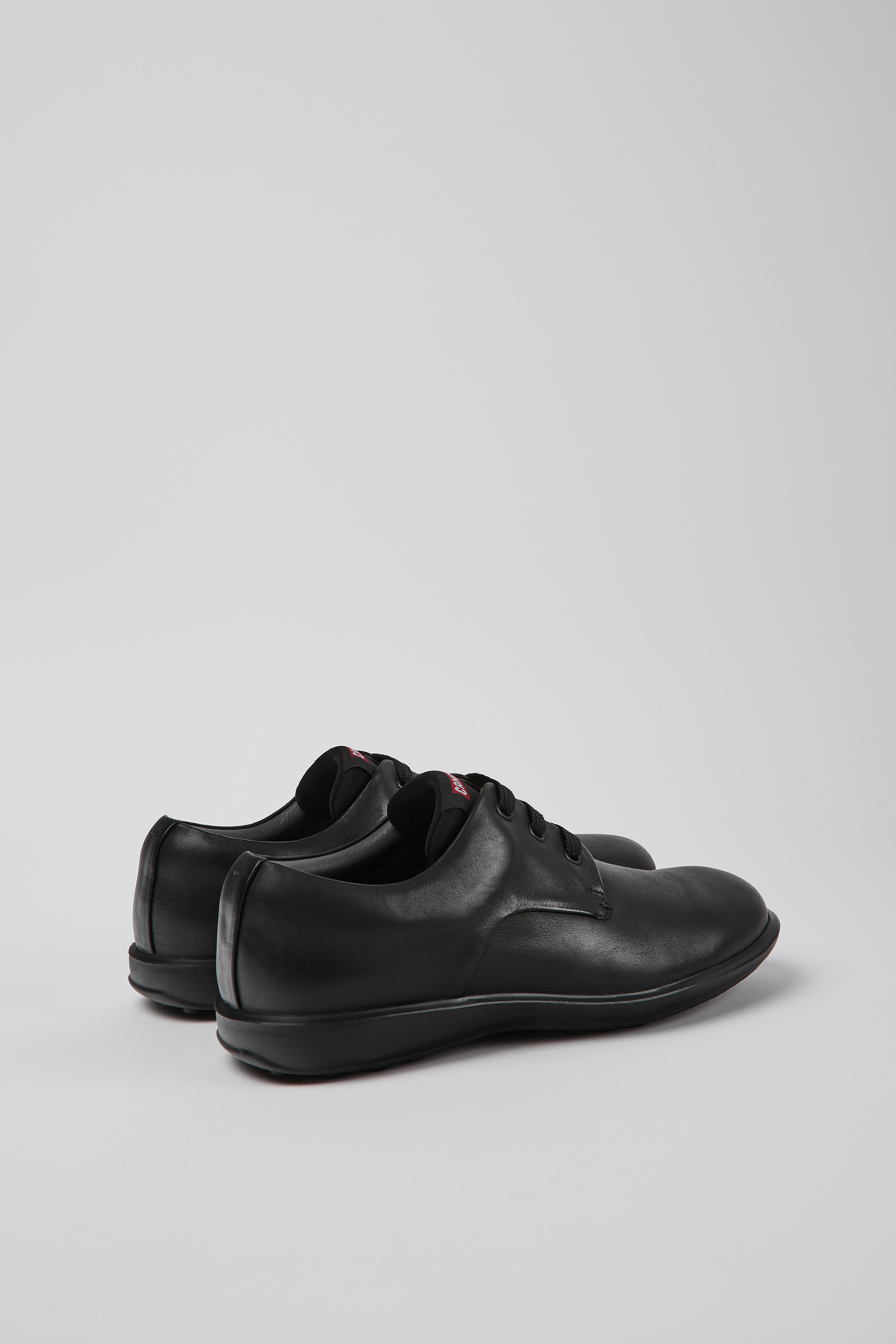 Atom Work - Black leather blucher shoes