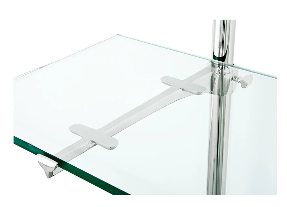 Casa Padrino dise?ador de doble pared plata plataforma 220 x 41 x H. 240 cm - muebles de sala de lujo