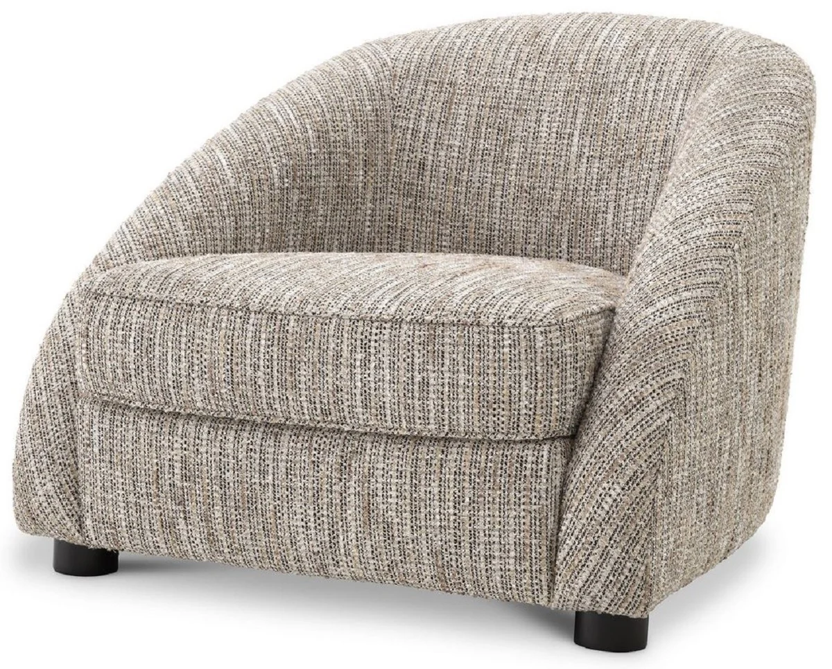 Casa Padrino sill¨®n de lujo beige / negro 88 x 80 x A. 65 cm - Sill¨®n de Sal¨®n - Muebles de Sal¨®n de Lujo