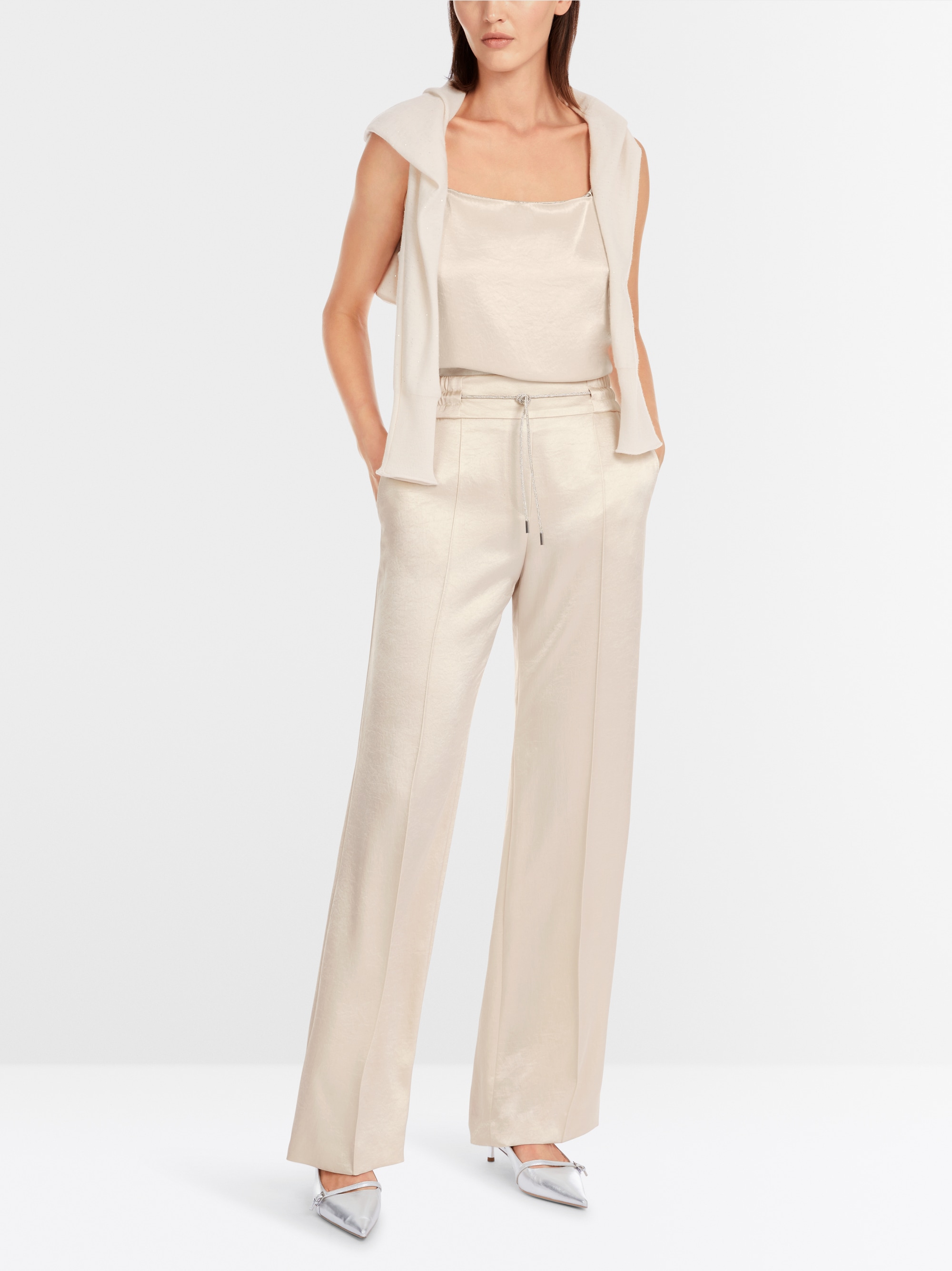 Marc-Cain WASHINGTON trousers with fine shimmer