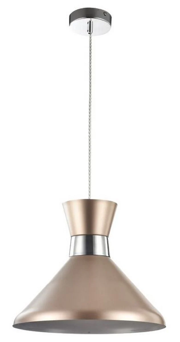 Casa Padrino Lámpara Colgante Champagne / Plata Ø 33,5 cm - Lámpara de Altura Regulable