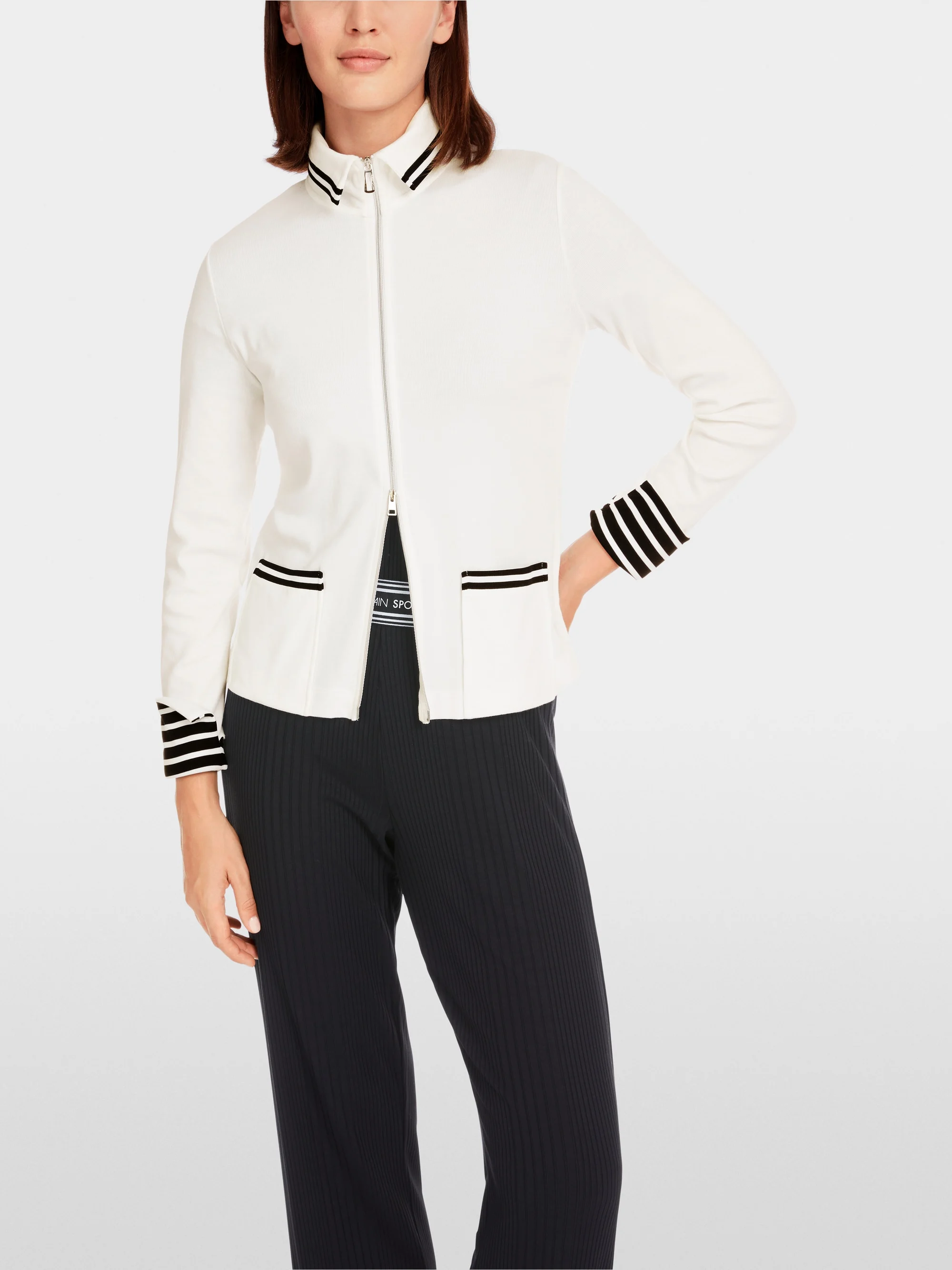Marc-Cain Light jacket in cotton rib