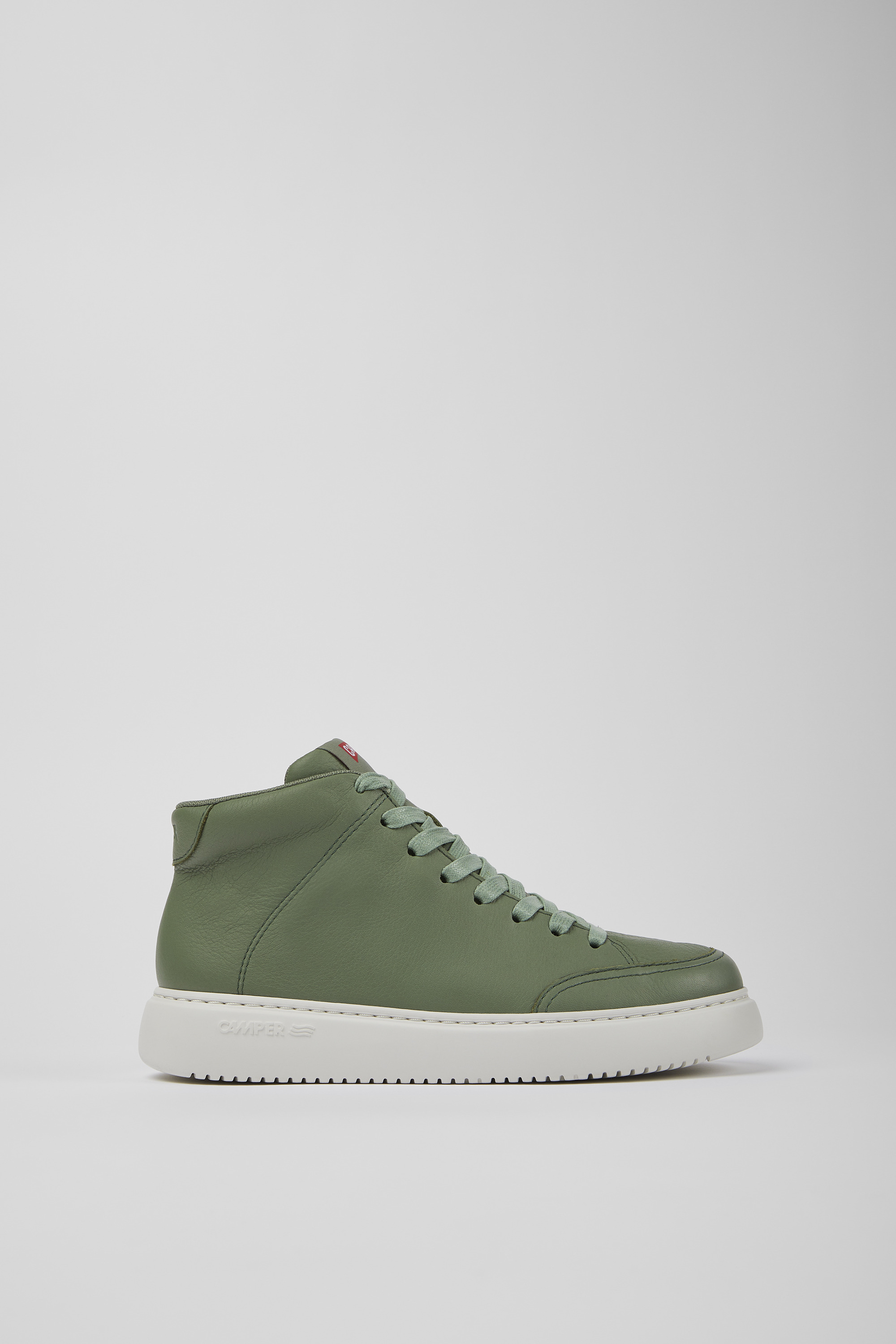 Runner K21 - Green leather sneakers for women