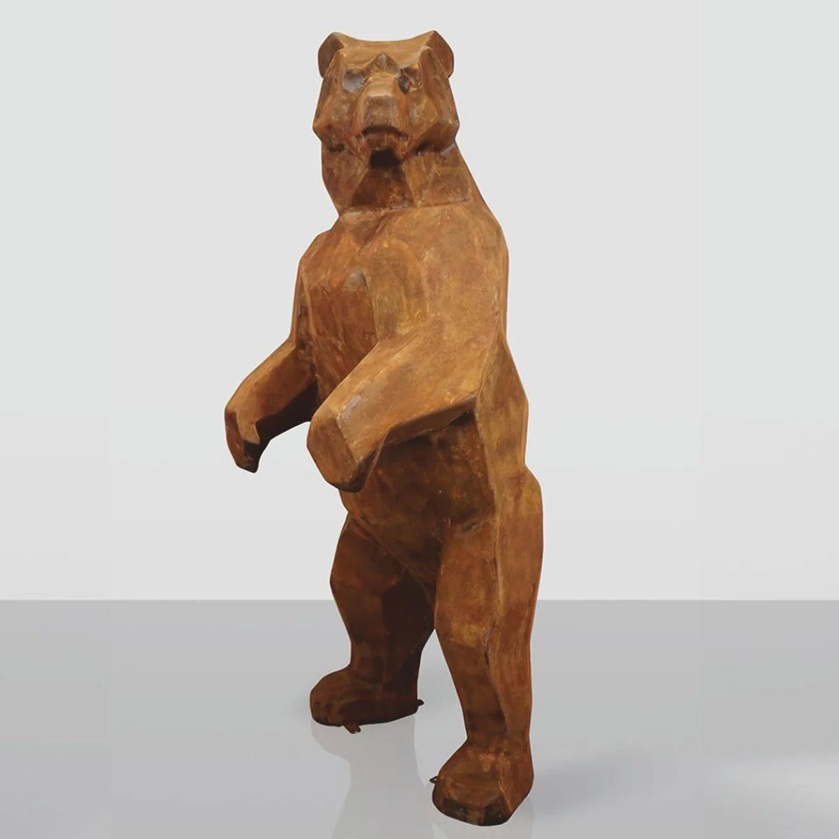 Casa Padrino Escultura de Jard¨ªn XXL Oso ¨®xido Al. 190 cm - Figura Decorativa Abstracta