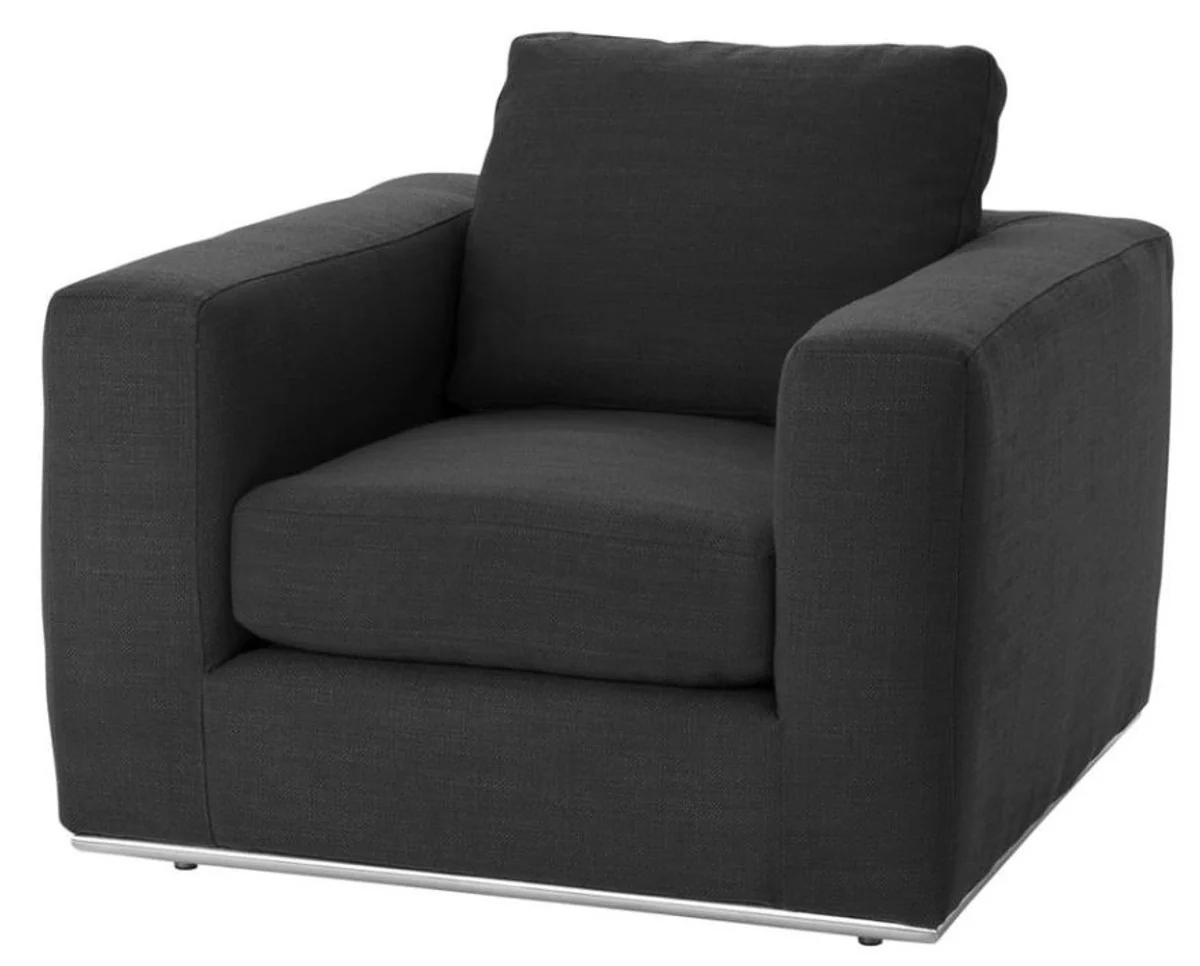 Butaca de lujo Casa Padrino negro 94 x 100 x H. 76 cm - hotel de muebles sillón