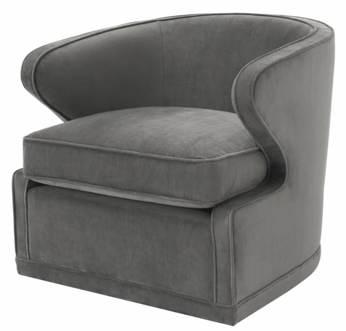 Casa Padrino silla giratoria de lujo gris oscuro 75 x 80 x H. 73 cm - hotel muebles del club