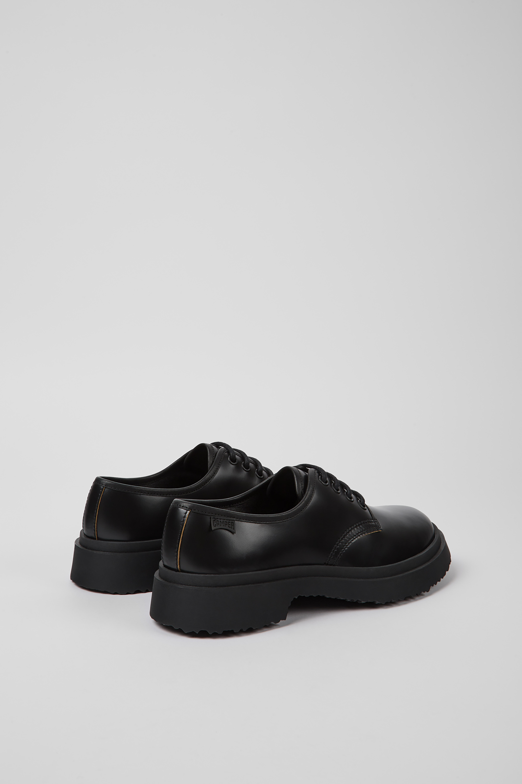 Walden - Black leather lace-up shoes for women