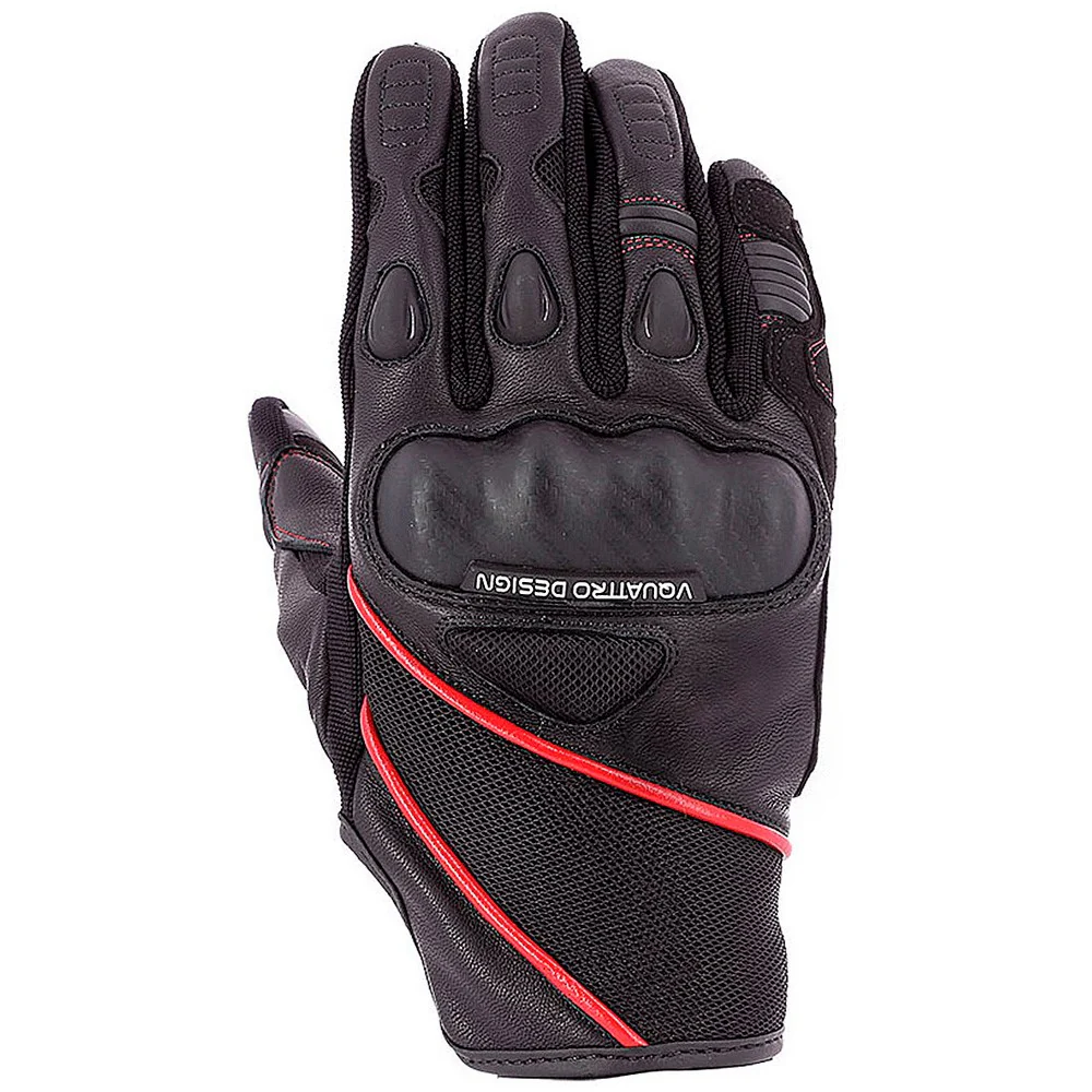 GUANTES VERANO VQUATTRO NAVARRA - NEGRO / ROJO