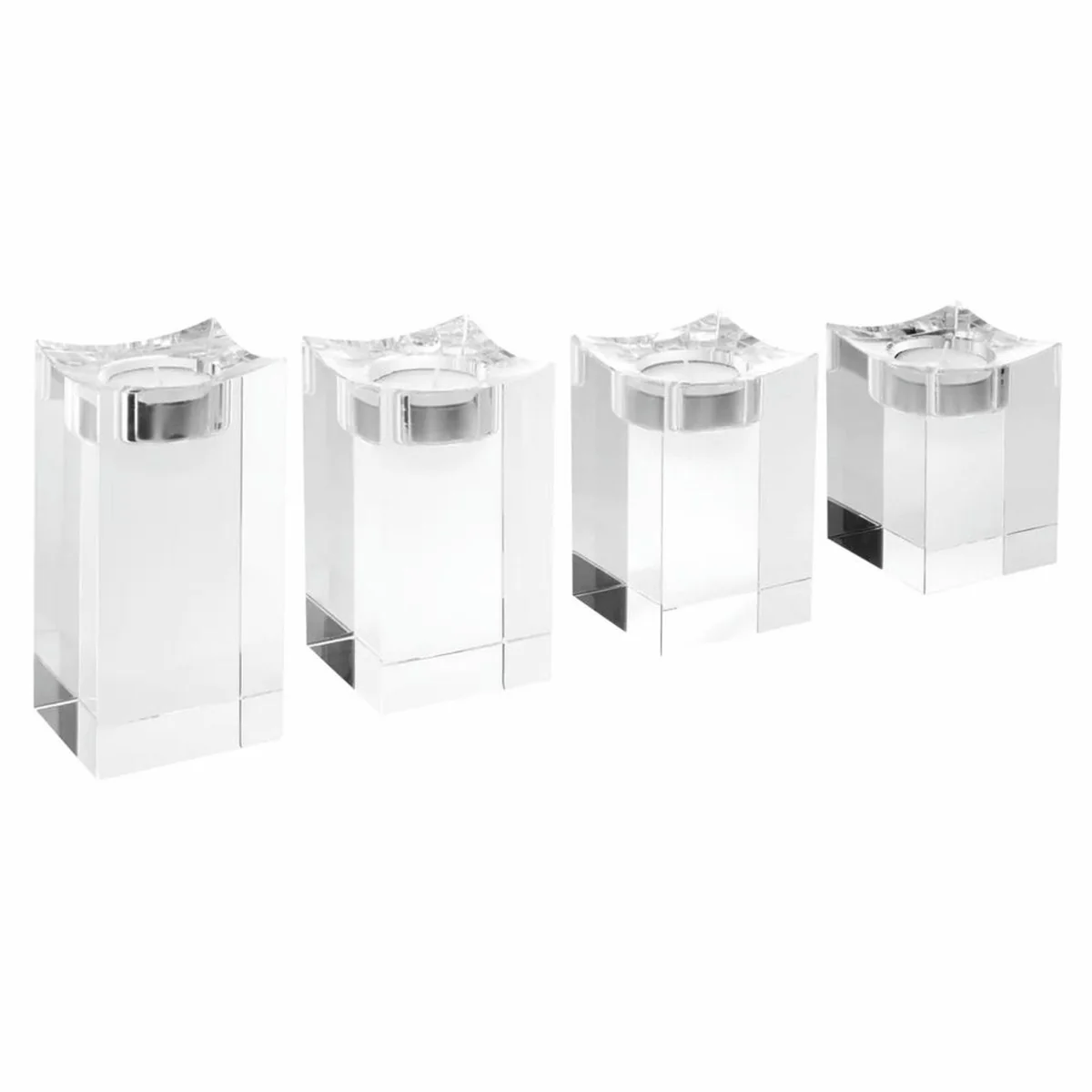 Casa Padrino conjunto de titular de candelita de lujo de cristal de vidrio - Accesorios decorativos