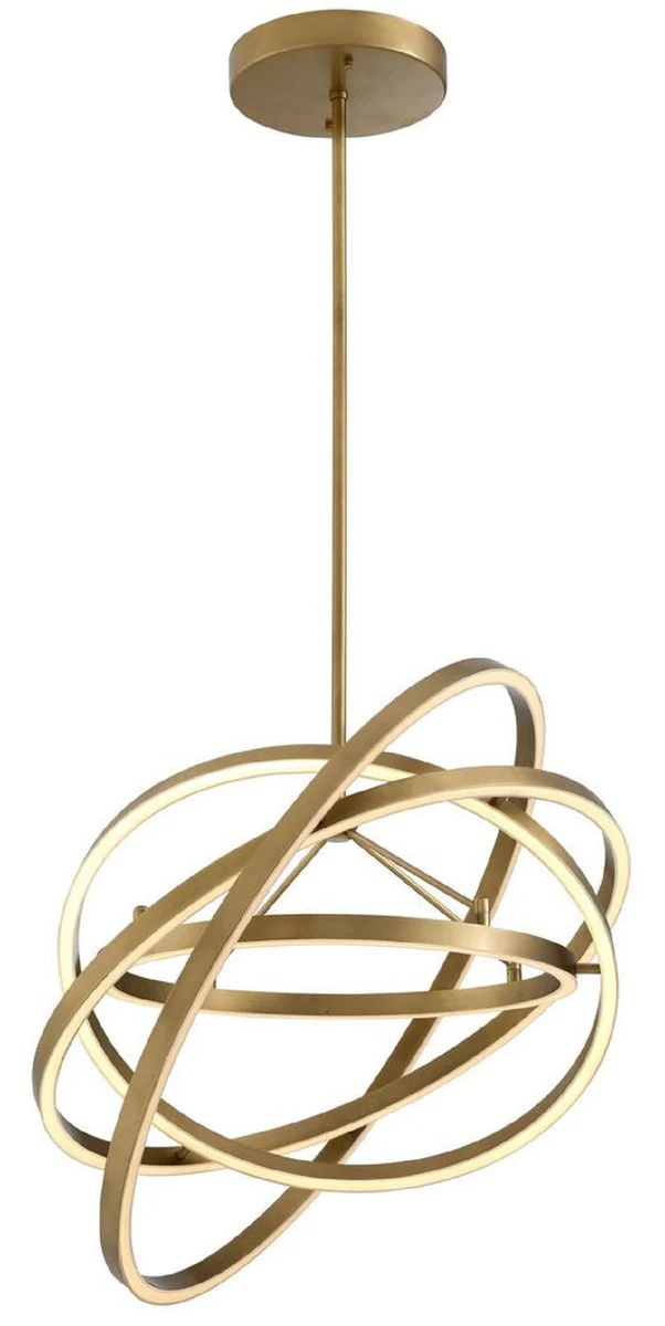 Casa Padrino araña de luces LED de lujo latón antiguo Ø 90 x A. 102 cm - Araña de salón moderna ajustable - Calidad de Lujo