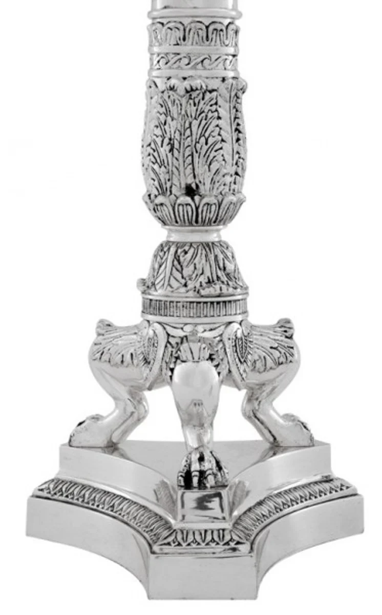 Casa Padrino Massive Luxury candlestick antique style silver plated 79 x 30 cm - Candlestick
