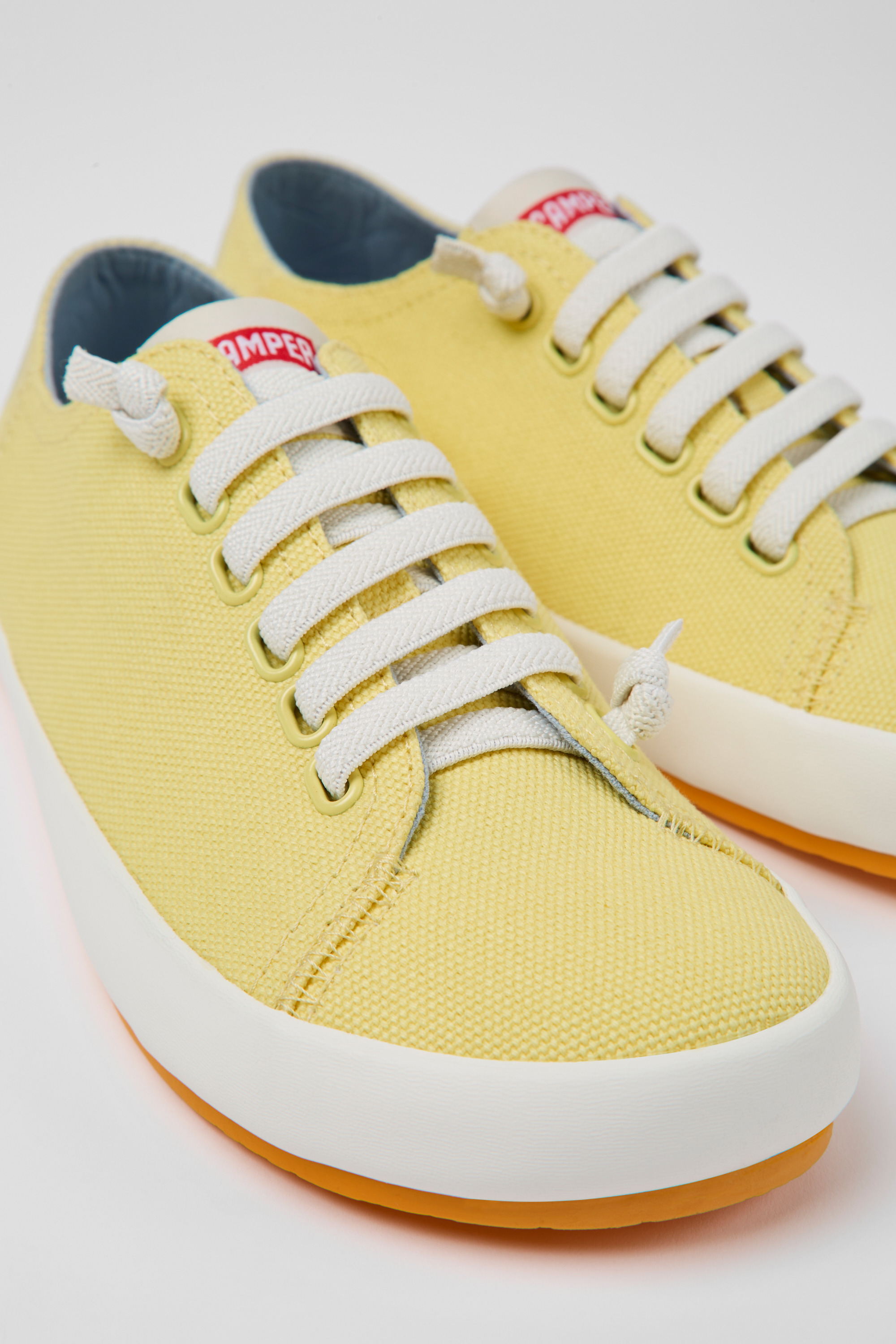 Peu Rambla - Yellow textile sneakers for women