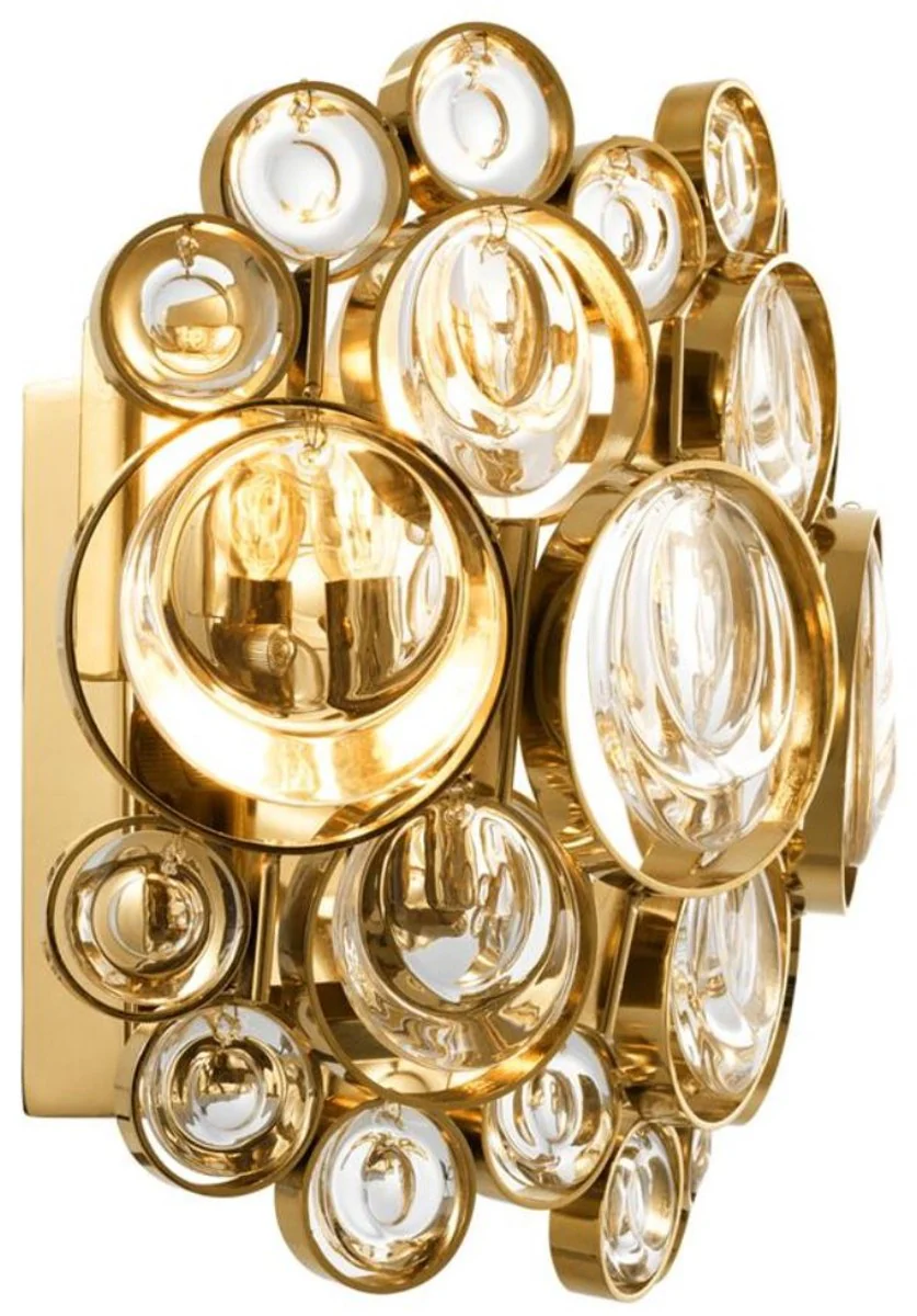 Casa Padrino aplique de pared de lujo oro 24 x 13 x H. 21 cm - Muebles de Salón de Diseño