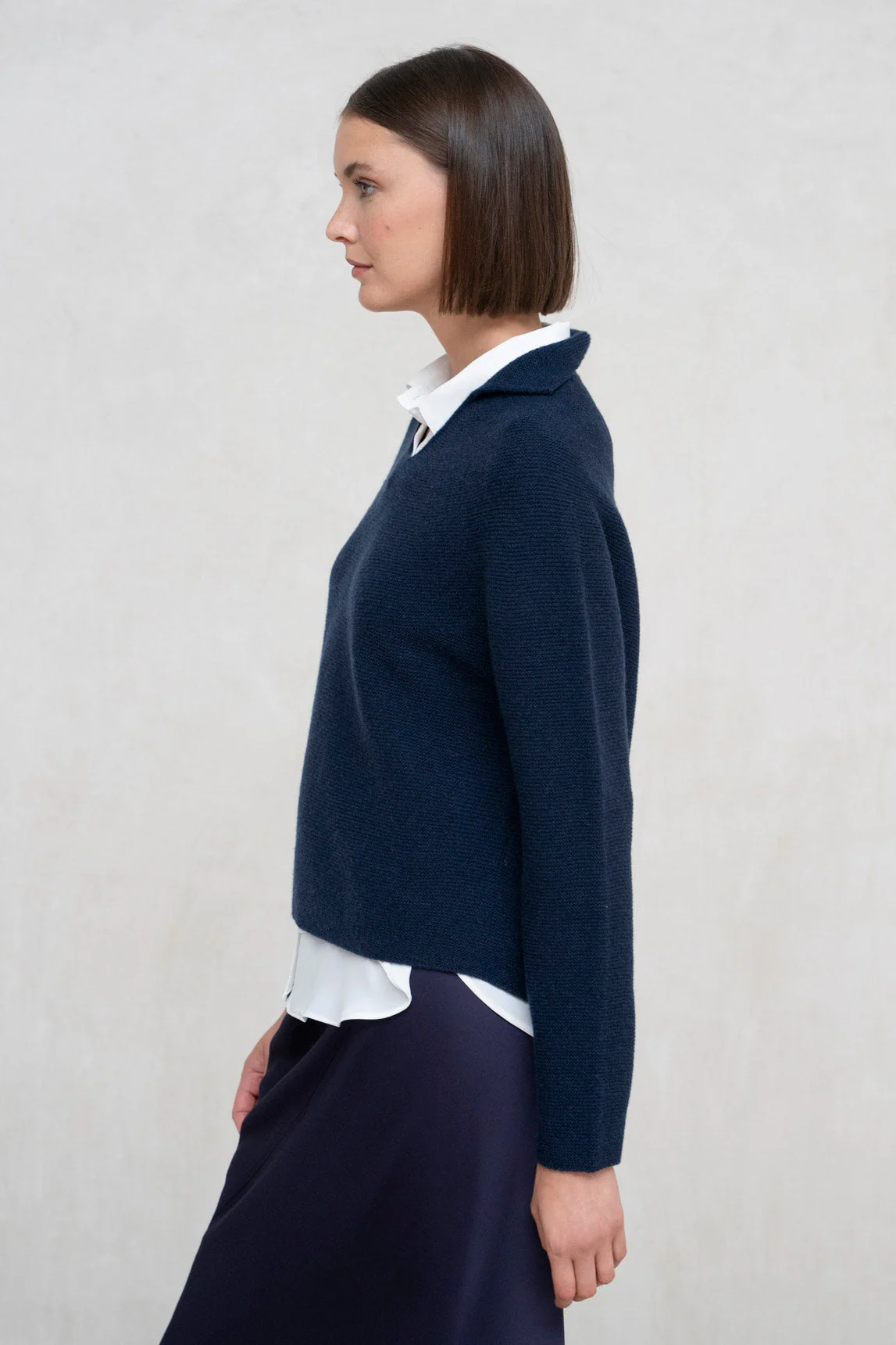 Rivera-spain Jersey lana cashmere Trento azul marino