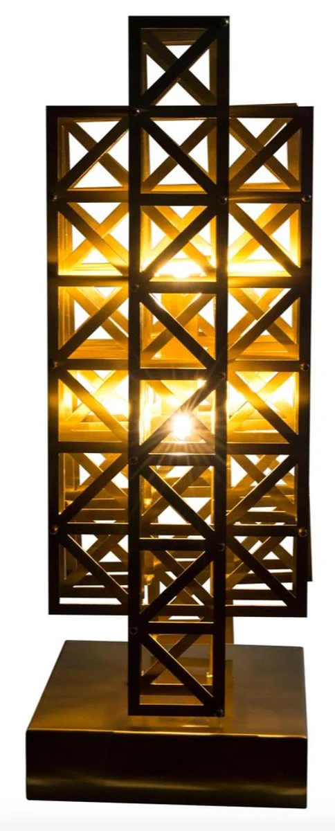 Casa Padrino dise?o l¨¢mpara de mesa lat¨®n claro 22 x 28 x H. 65 cm - muebles de hotel