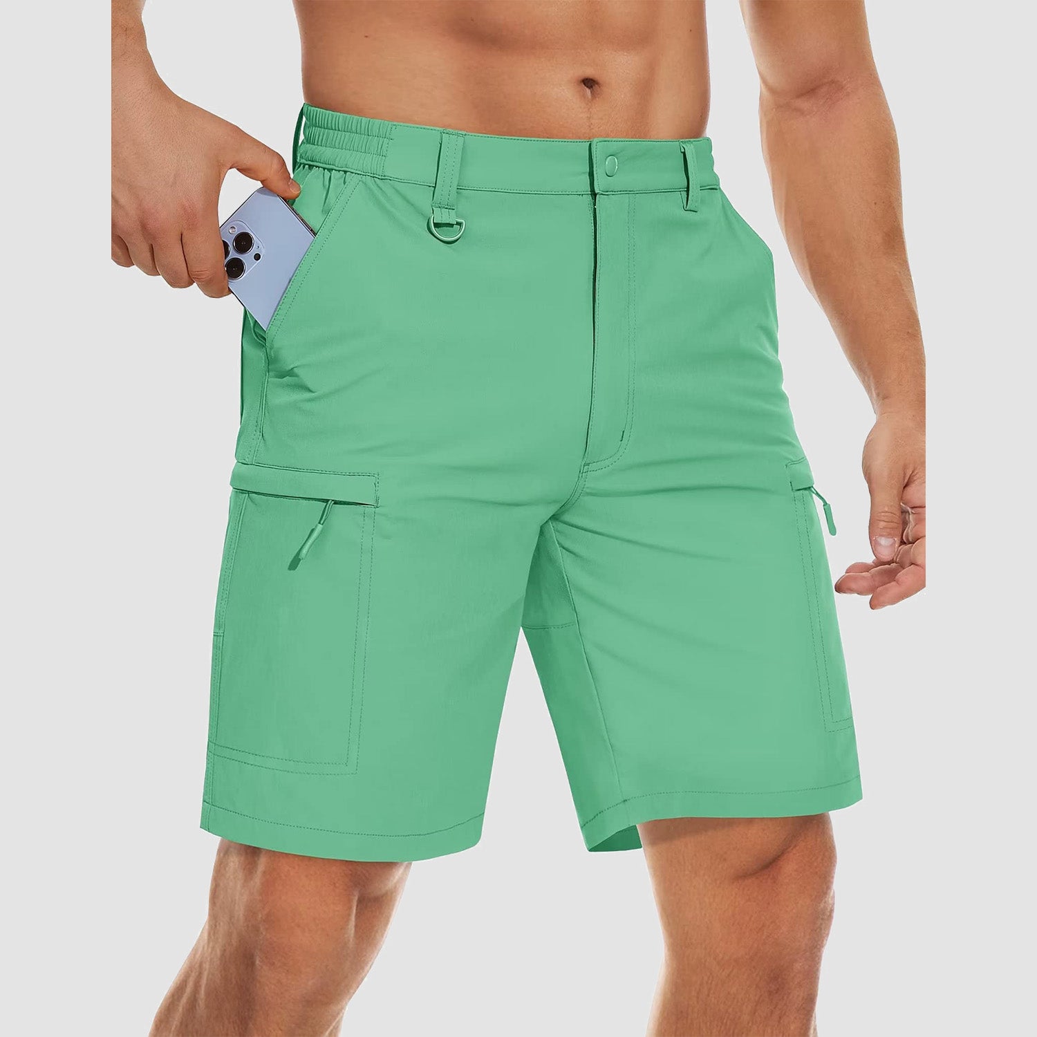 Men's Hiking Shorts 5 Pockets Water-Resistant Ripstop Quick Dry Outdoor Shorts
