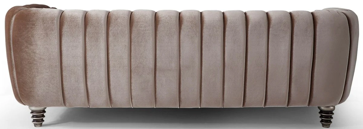 Casa Padrino conjunto de sala de estar barroco de lujo rosa / plata - 2 Sof¨¢s y 2 Sillones y 1 Mesa de Centro - Muebles de sala elegantes en estilo barroco