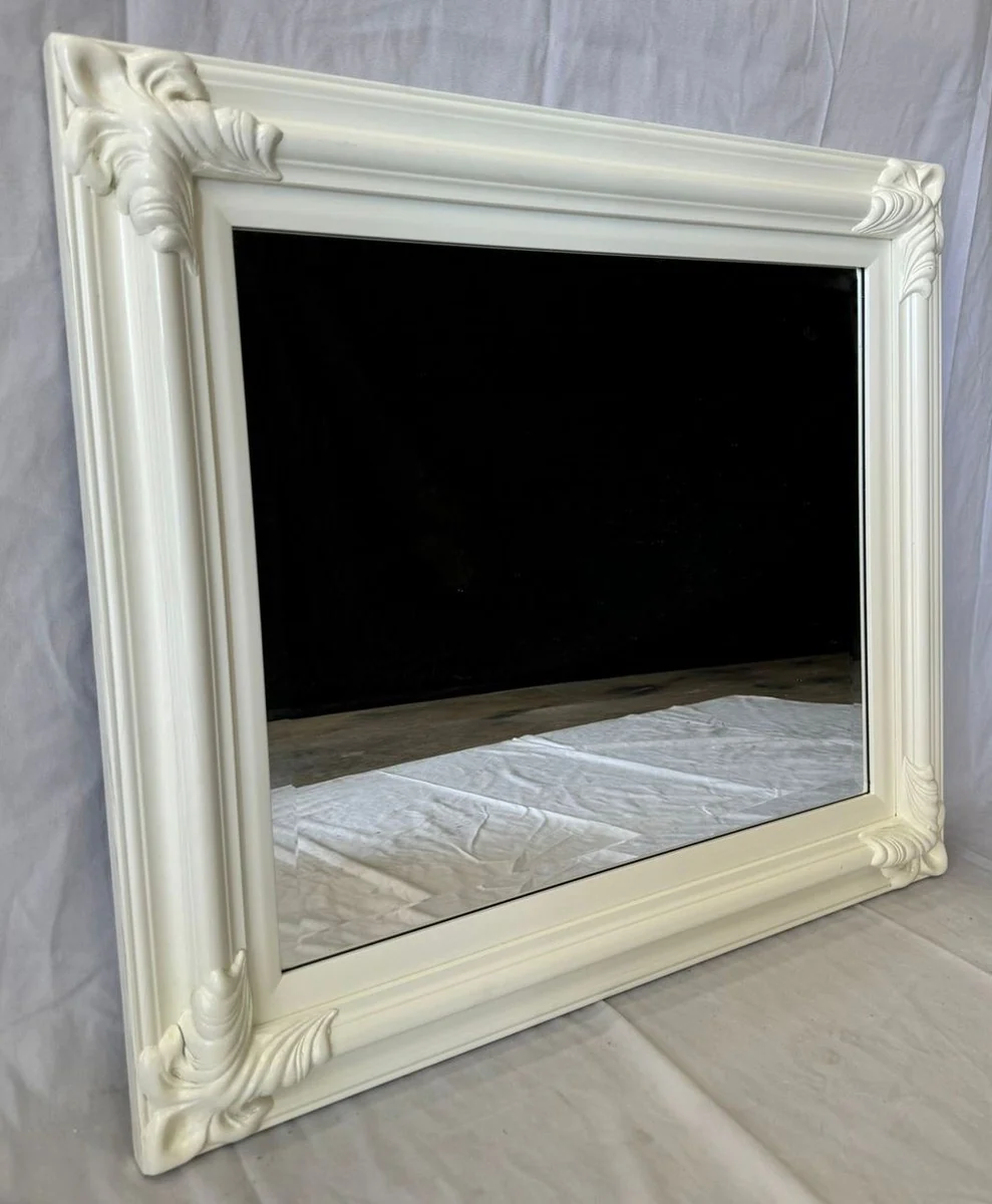 Casa Padrino espejo barroco espejo barroco blanco 80 x A. 70 cm - Muebles barrocos