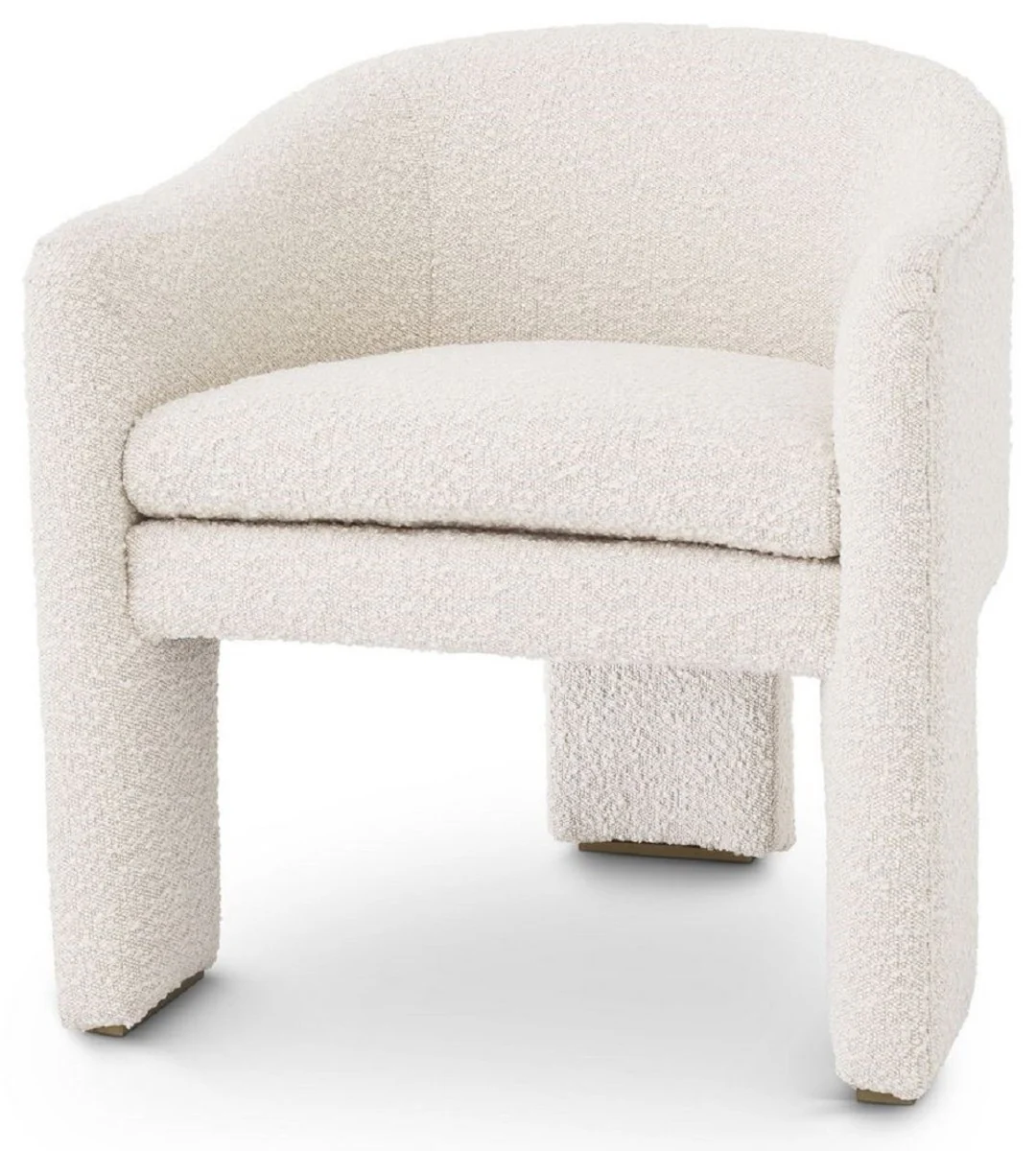 Casa Padrino sill¨®n de dise?o crema / lat¨®n 66 x 67 x A. 69 cm - Sill¨®n de sal¨®n moderno - Sill¨®n de hotel - Muebles de sal¨®n y hotel de lujo