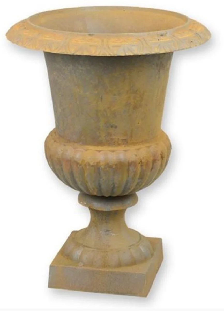 Casa Padrino maceta decorativo de jardín barroco herrumbre A. 66,8 cm - Magnífico maceta de estilo barroco - Accesorios de decoración de terrazas y jardines barrocos