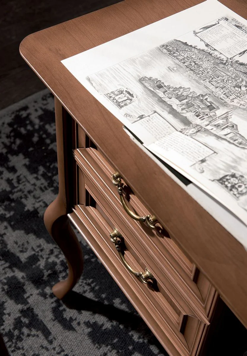 Casa Padrino escritorio art nouveau de lujo marr¨®n 163,3 x 68,4 x A. 75,6 cm - Muebles de Oficina Barrocos y Art Nouveau