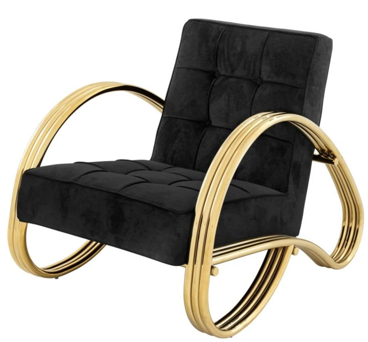 Casa Padrino butaca de lujo de oro de 75 x 98 x H. 78 cm - sillón de diseño