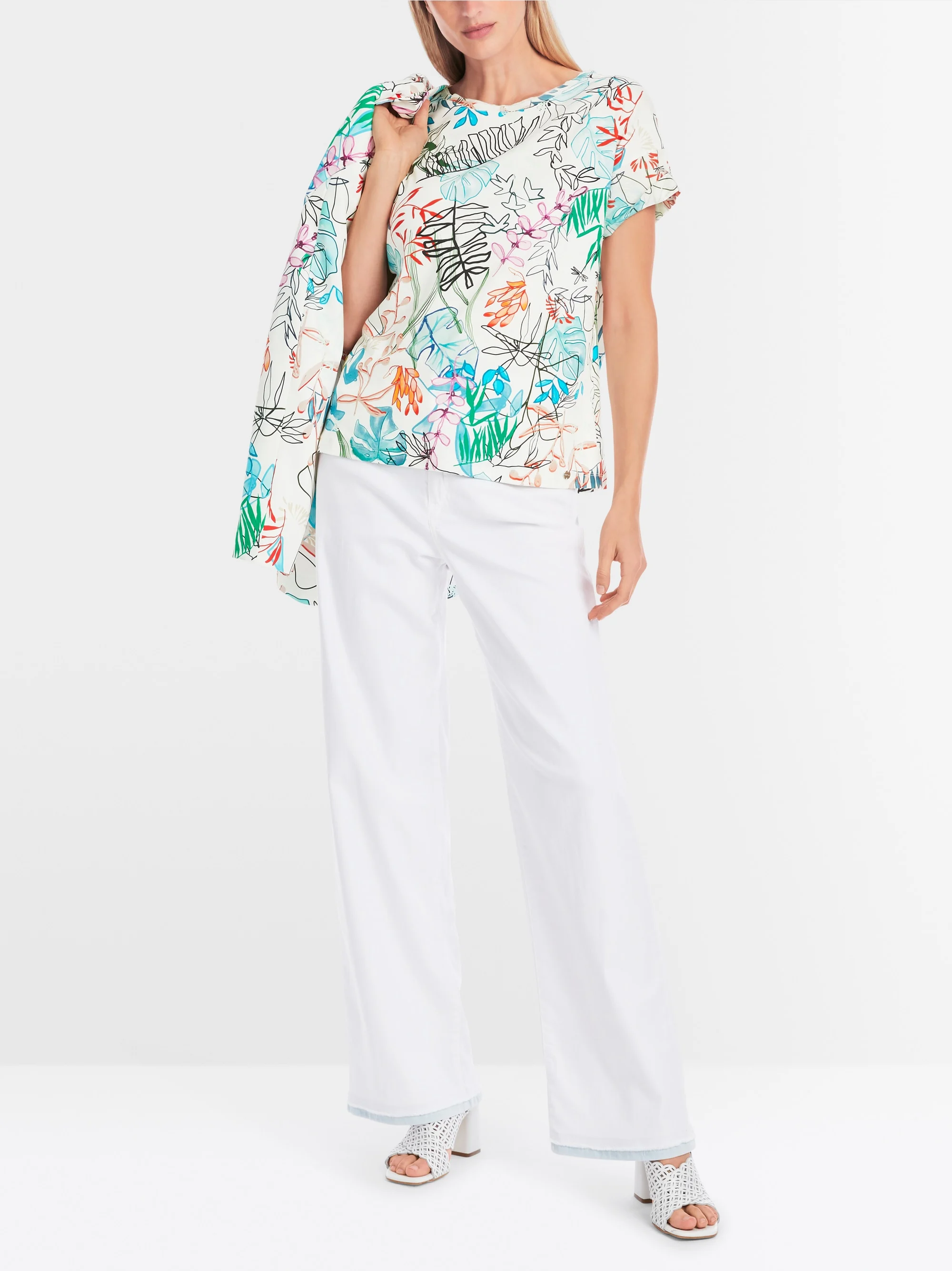 Marc-Cain Oversized T-shirt with leaf design