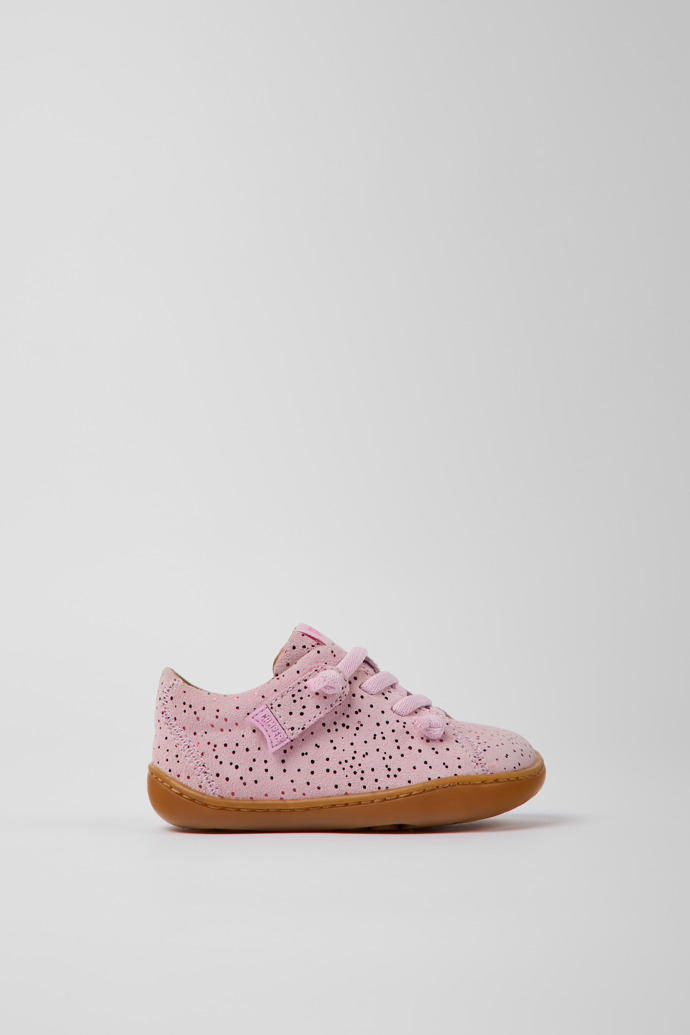Peu Pink nubuck shoes for children