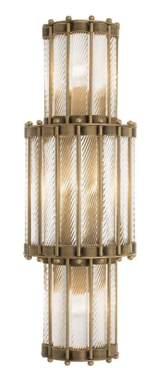 Casa Padrino lámpara de pared de lujo latón antiguo 22,5 x 15 x H. 65 cm - Lámpara de Sala