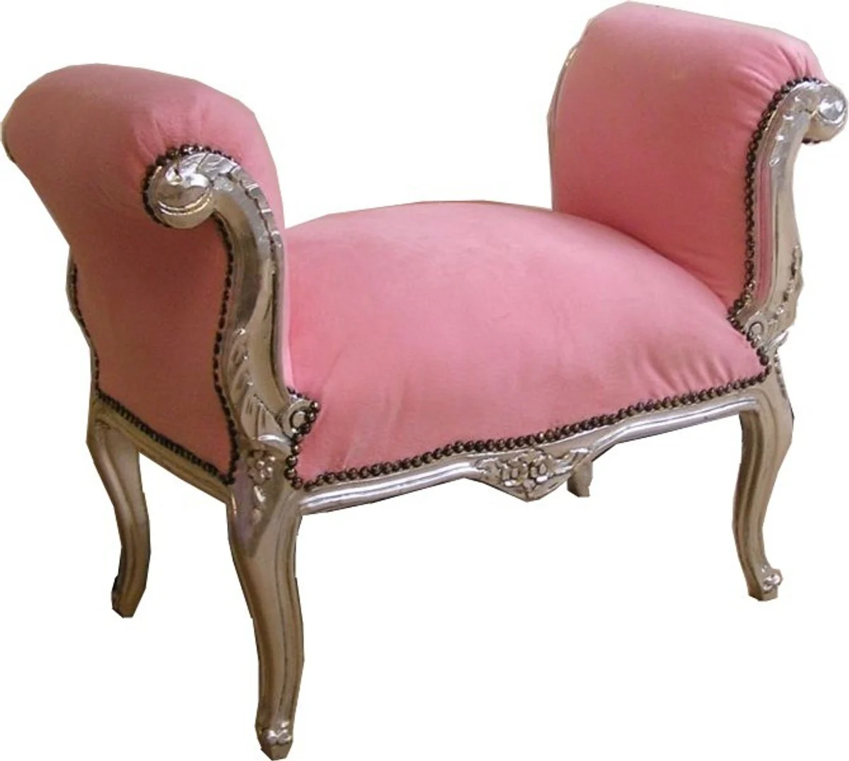 Heces barroco heces Rosa / Plata - banco