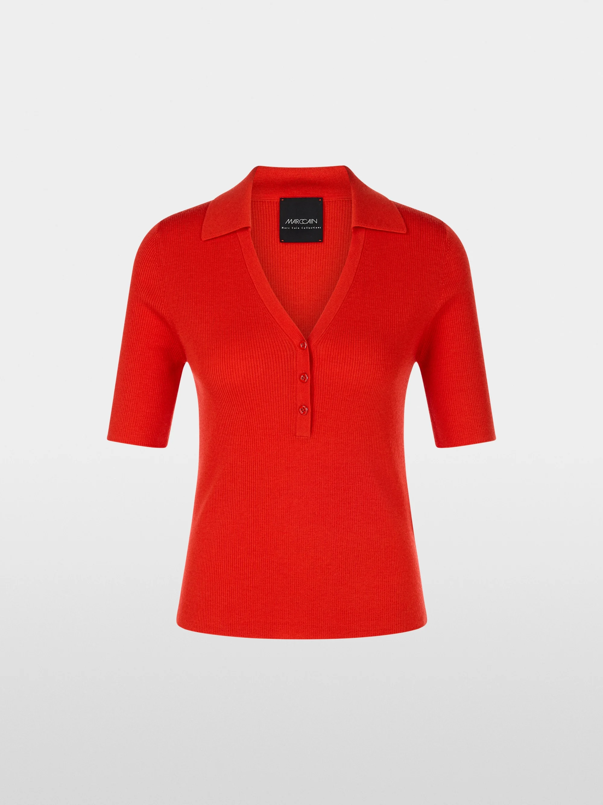 Marc-Cain 100% wool unicolour polo shirt